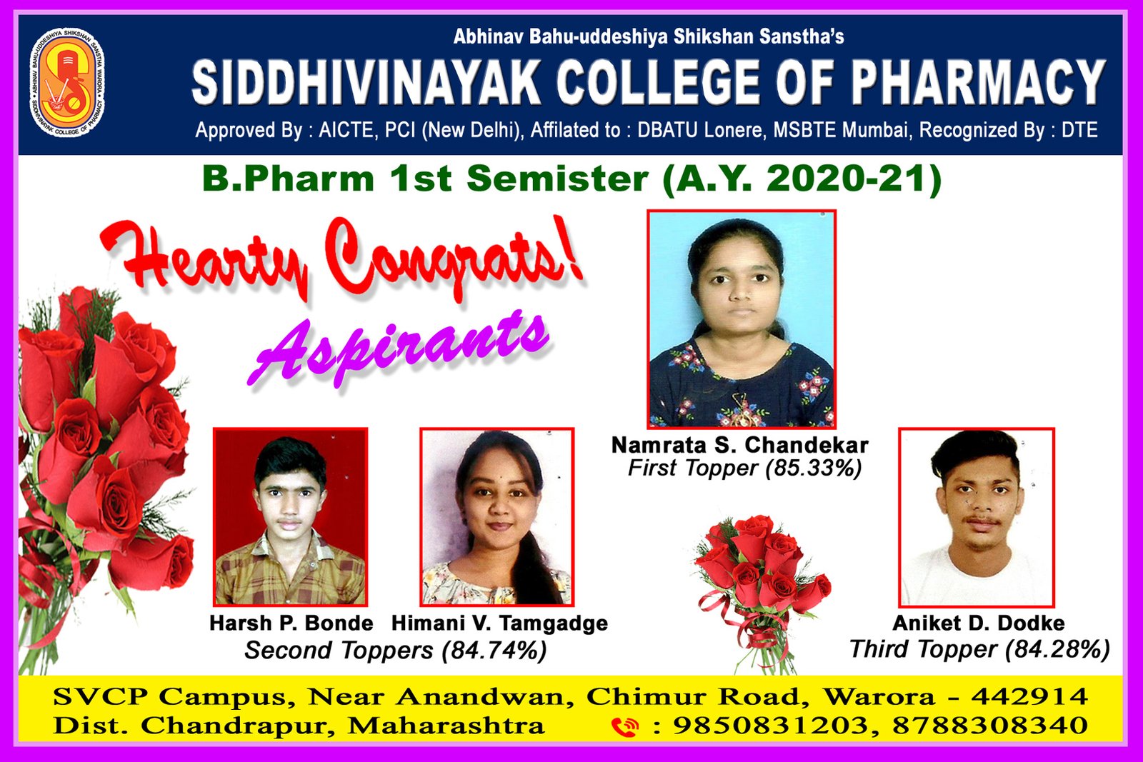 B.Pharmacy toppers